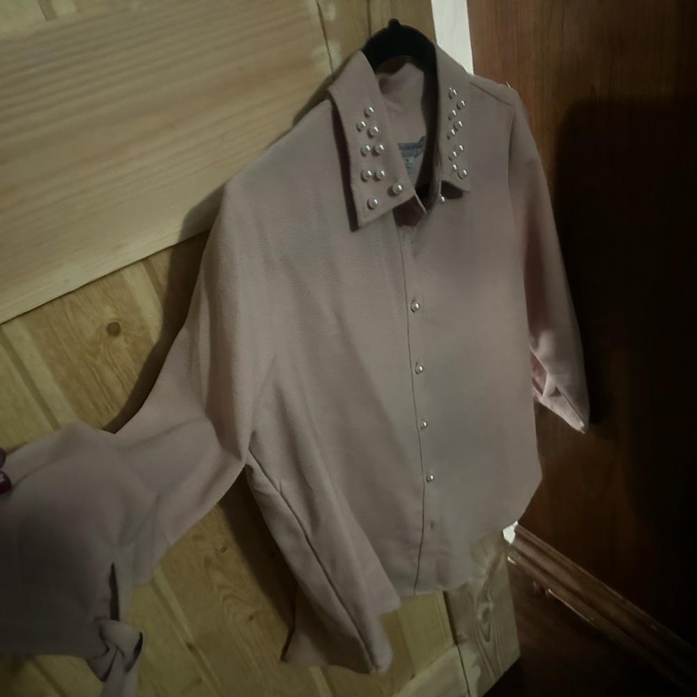 Marc New York Pearl Blouse In Mauve Sz Medium Gorgeous!!